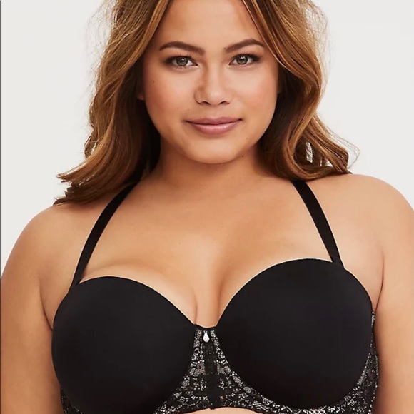 Torrid Black Lace Microfiber Multiway Bra 40DD (E) - Picture 16 of 16